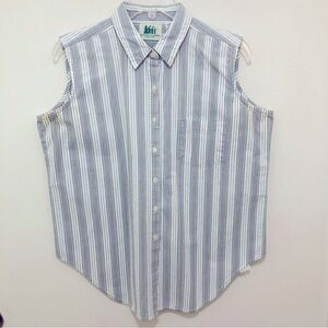 Vintage REI Striped Sleeveless Button Up Shirt , Cotton